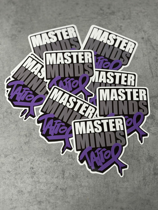 Purple Ribbon Sticker
